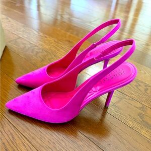 Journee Collection Elenney Fuchsia Strappy Slingback Heels size 8